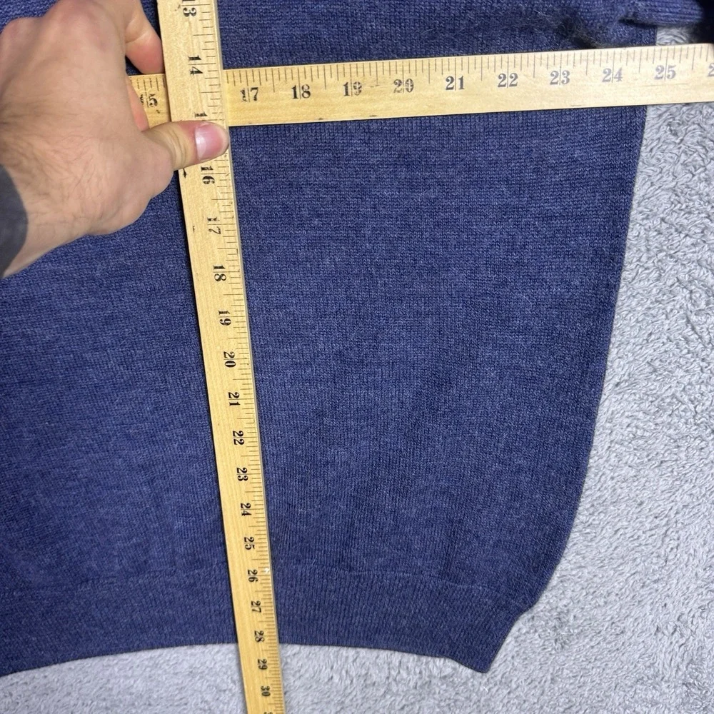 Ritter Sweater Mens 2XL XXL Baby Alpaca Pullover Jumper Polo Collar Knit Blue